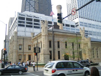 That is the Water Tower Palace, in memory of the Great Fire of Chicago