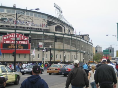 People going toward the Stadium