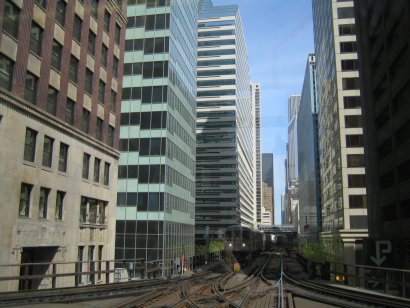 Trains pass everywhere, they cross every part of the Loop