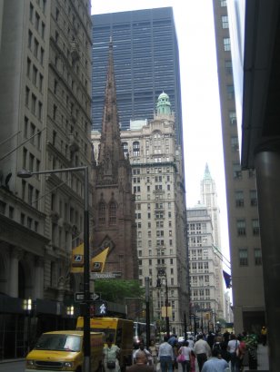 Trinity Church ... Washington si confessò e pregò qui prima d'esser fatto presidente